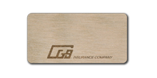 1 1/2" x 3" Blank Wood Tags with Engraved Logo