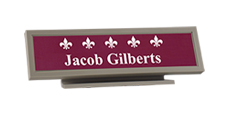 2" x 10" Architectural Frame Desk Name Plate with Logo