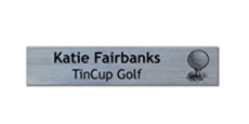 2" x 10" Wall Name Plate Only - Square Corners With Logo