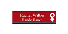 2" x 8" Wall Name Plate with Metal Frame With Logo