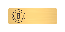 1 x 3 Blank Name Tags with Engraved Logo