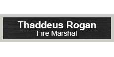 2x8 Engraved Name Plate in Square Architectural Frame