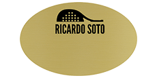 Oval Blank Name Tag with Engraved Logo