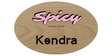 Oval Color Printed Wooden Name Tag
