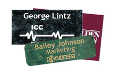 engraved logo name tags