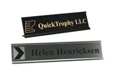 desk logo name plates