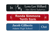 in/out name plates