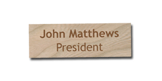 1" x 3" Wooden Name Tags