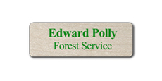 1" x 3" Wood Blank Name Tags