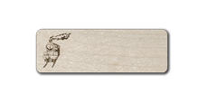1" x 3" Blank Wood Tags with Engraved Logo
