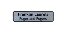 2" x 8" Wall Name Plate with Designer Frame